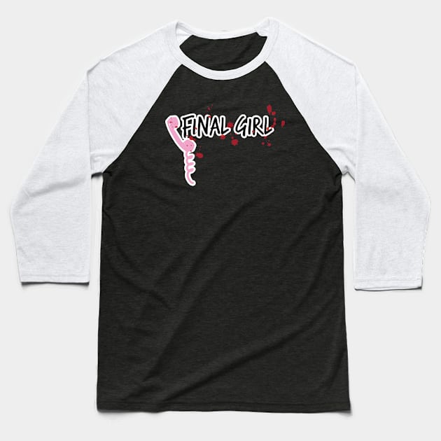 Final Girl Baseball T-Shirt by Pixel Paragon